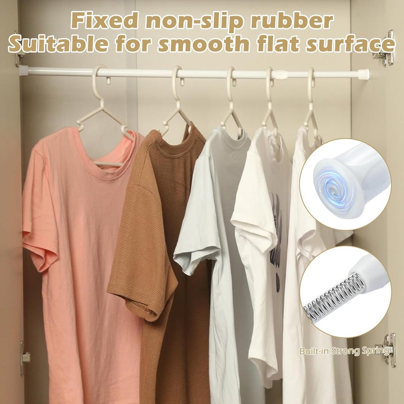 OEH 5 Pcs Tension Rod, Short Tension Rods, No Drilling Small Tension Rods for Closet, Rustproof Spring Rod, Mini Thin Spring Rods for Cabinets, Cupboard, Wardrobe Bars, Bookcase (10-15.7 inch) - Image 4